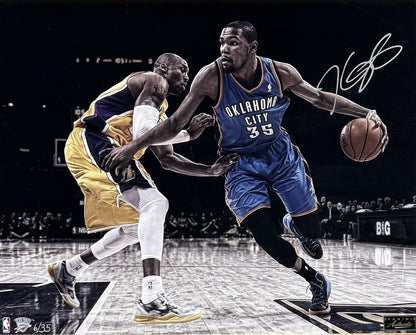 Kevin Durant Signed Explode 16x20 Photo Framed Thunder Auto LE Panini Authentic