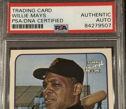 Willie Mays 1996 Topps Certified On Card Auto PSA 1965 Topps Ssp Centered HOF
