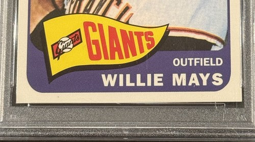 Willie Mays 1996 Topps Certified On Card Auto PSA 1965 Topps Ssp Centered HOF