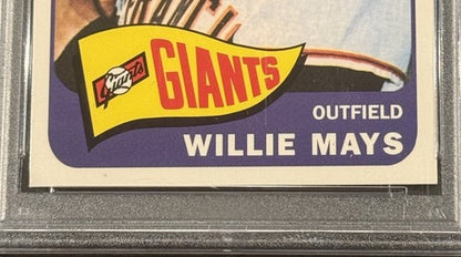 Willie Mays 1996 Topps Certified On Card Auto PSA 1965 Topps Ssp Centered HOF