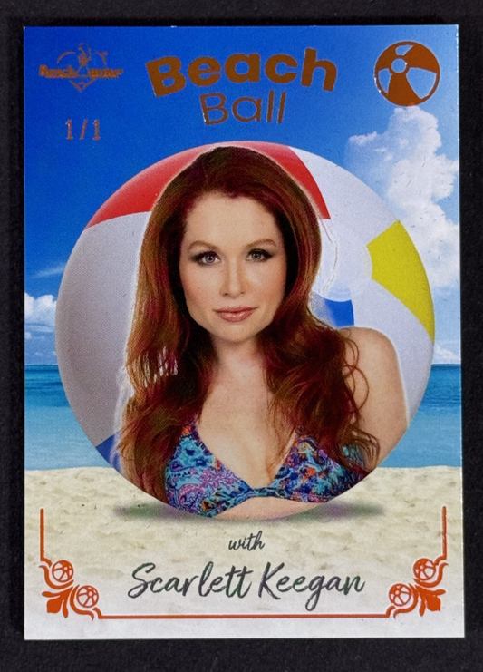 2025 Benchwarmer Girls Of Summer Scarlet Keegan Beach Ball 1/1 LE Card Mint