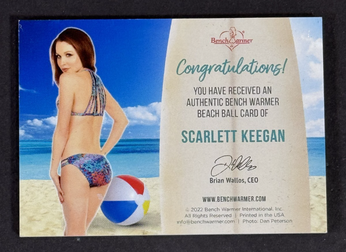2025 Benchwarmer Girls Of Summer Scarlet Keegan Beach Ball 1/1 LE Card Mint