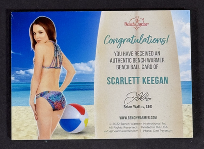 2025 Benchwarmer Girls Of Summer Scarlet Keegan Beach Ball 1/1 LE Card Mint