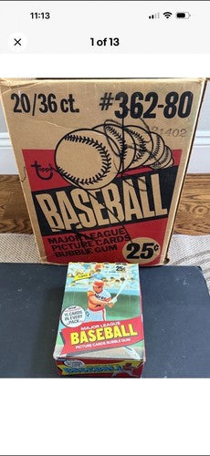 1980 Topps Baseball Sealed Wax Box Authentic Henderson RC CLEAN BOX From Case MT