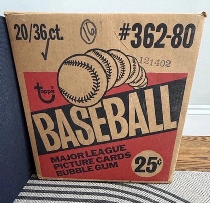1980 Topps Baseball Sealed Wax Box Authentic Henderson RC CLEAN BOX From Case MT