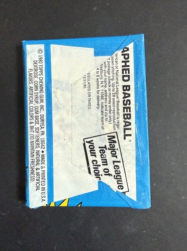 1980 Topps Baseball Sealed Wax Box Authentic Henderson RC CLEAN BOX From Case MT