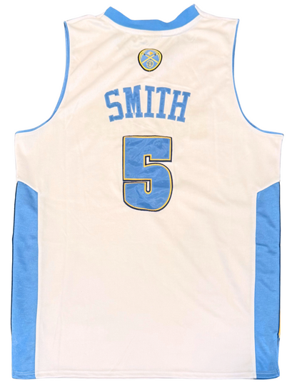 JR Smith Denver Nuggets #5 Adidas NBA White Vintage Jersey Size 52