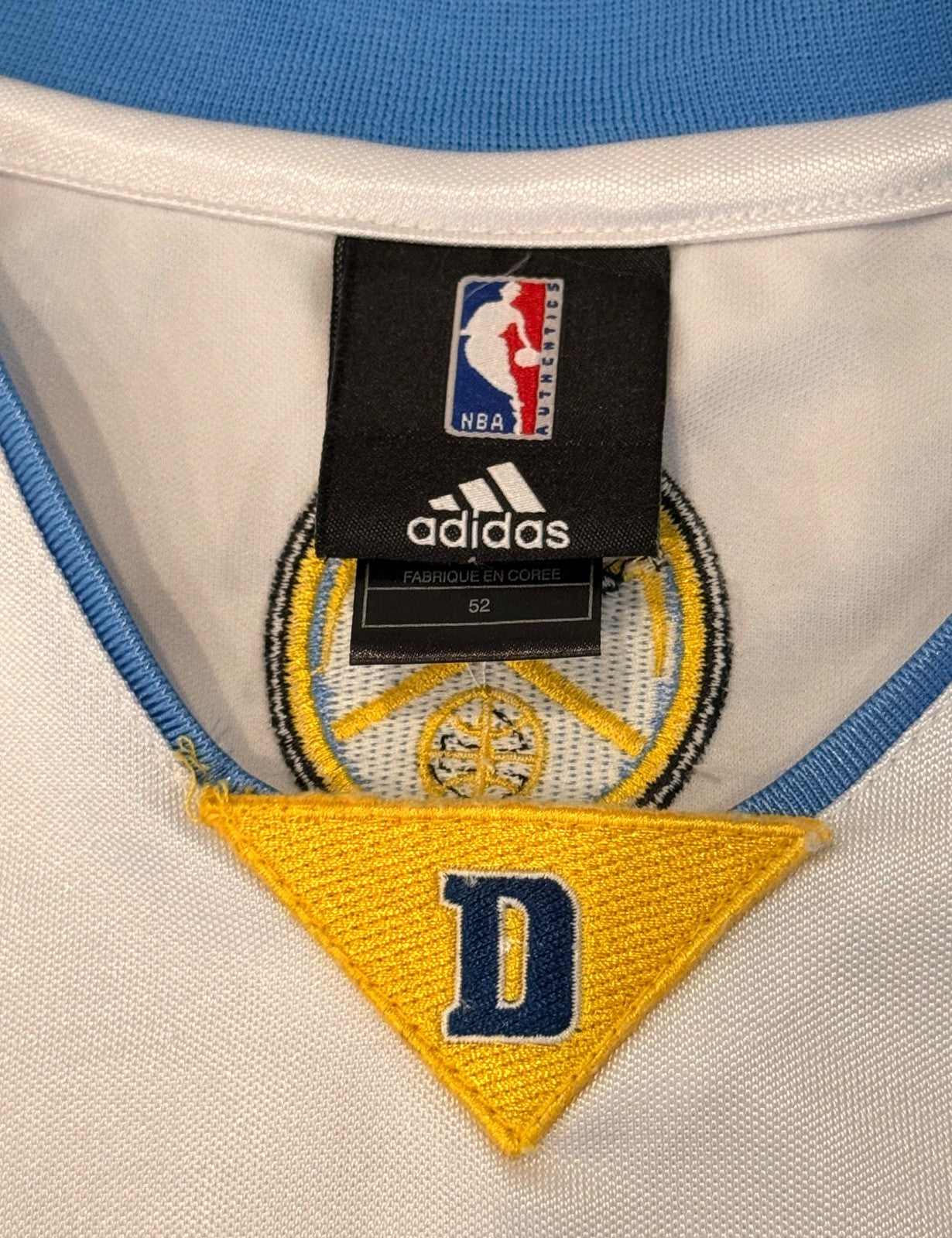JR Smith Denver Nuggets #5 Adidas NBA White Vintage Jersey Size 52