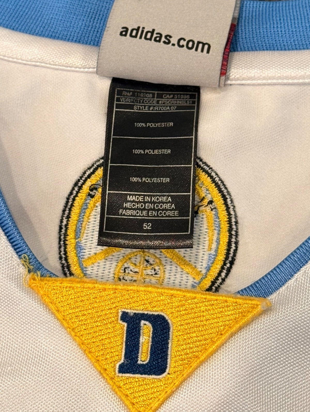 JR Smith Denver Nuggets #5 Adidas NBA White Vintage Jersey Size 52