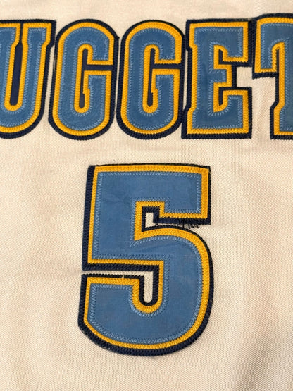 JR Smith Denver Nuggets #5 Adidas NBA White Vintage Jersey Size 52