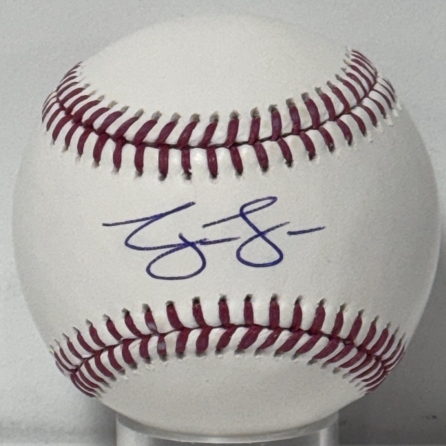 George Lombard Jr Signed Official MLB Baseball Auto BAS COA NY Yankees
