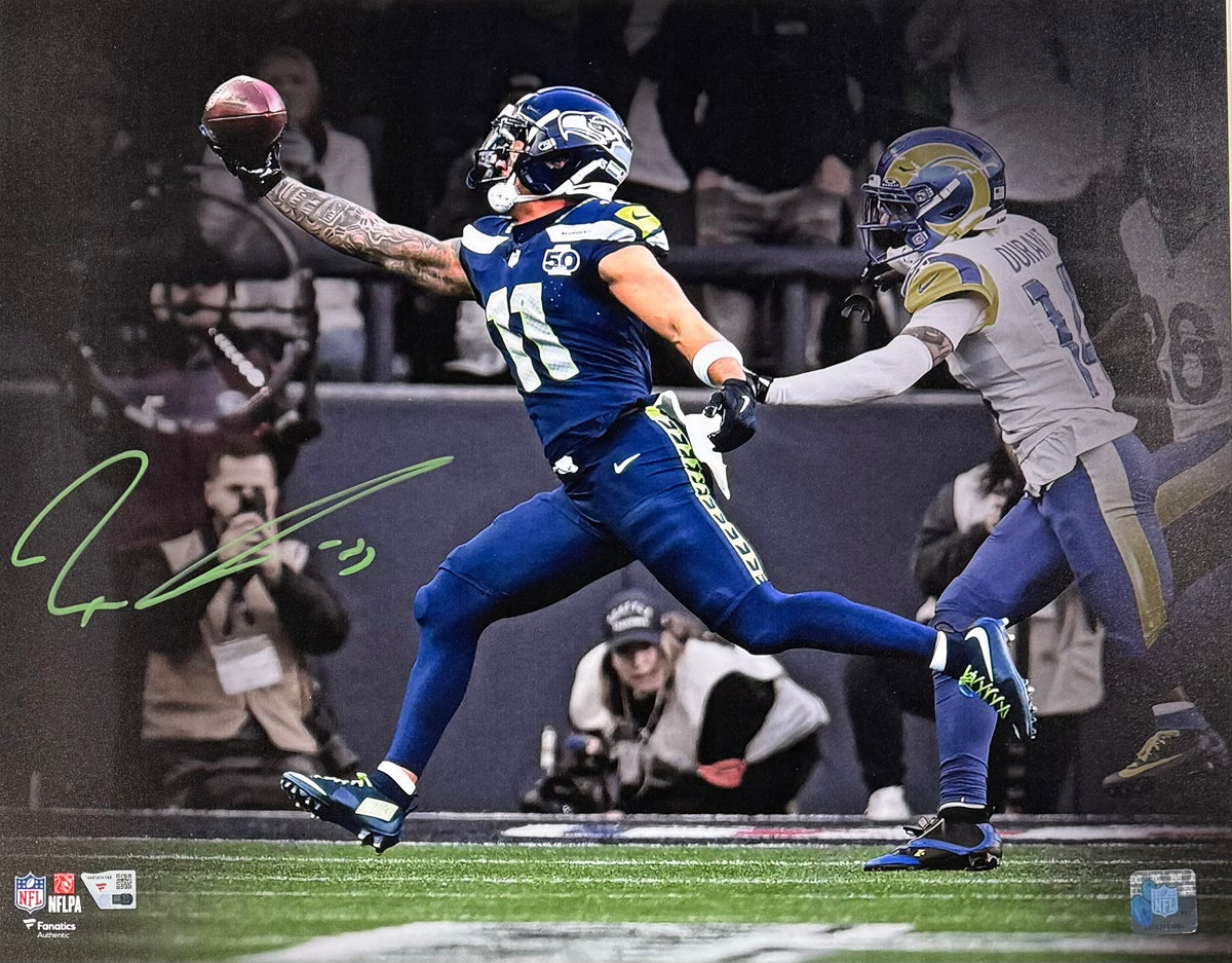 Jaxon Smith-Njigba Signed 16x20 NFC Champ Framed Photo Auto Fanatics Seahawks