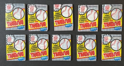1989 Fleer Baseball Sealed  Wax Pack Lot Of 10 Packs Ripken Error  ? Griffey Jr