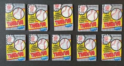 1989 Fleer Baseball Sealed  Wax Pack Lot Of 10 Packs Ripken Error  ? Griffey Jr