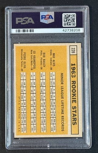 1963 Topps Tony Oliva Twins Ed Kranepool Mets RC Rookie #228 PSA 6 EX- Mint