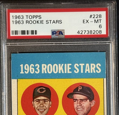 1963 Topps Tony Oliva Twins Ed Kranepool Mets RC Rookie #228 PSA 6 EX- Mint