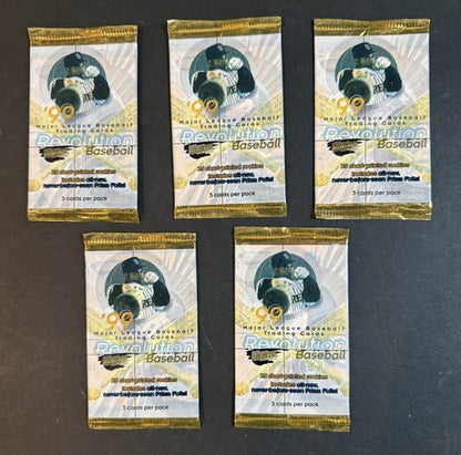 1999 PACIFIC REVOLUTION BASEBALL FACTORY SEALED 5 Packs Lot 3 Cards Per Pack