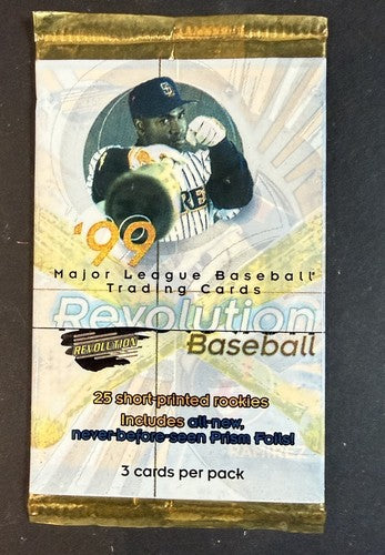 1999 PACIFIC REVOLUTION BASEBALL FACTORY SEALED 5 Packs Lot 3 Cards Per Pack