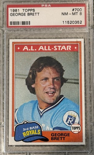 1981 Topps #700 George Brett PSA 8 NM - MT Mint Centered Beauty Royals HOF