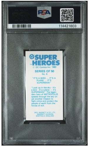 Bird Plane Superman 1983 Geo. Bassett CO DC Super Heroes #6 PSA 9 Mint Low Pop 5