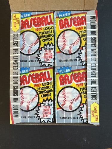 1989 Fleer Baseball Wax Box From Fresh Case Bill Ripken FF Error 90101 Confirmed