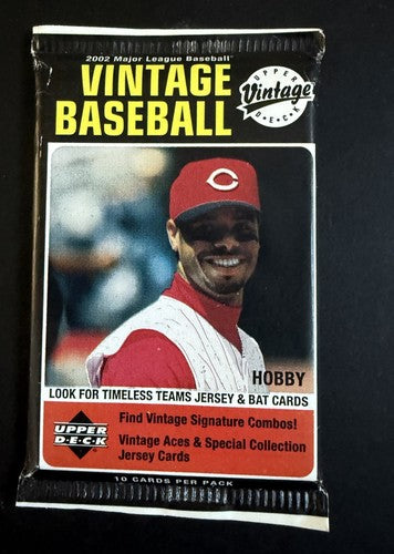 Upper Deck Vintage Baseball Hobby 2002 5 Packs Lot Sealed 10 Cards Per Pack