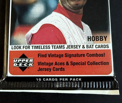 Upper Deck Vintage Baseball Hobby 2002 5 Packs Lot Sealed 10 Cards Per Pack