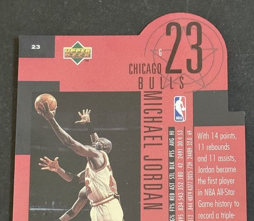 1996-97 Upper Deck UD3 Michael Jordan Star Focus Die Cut #23 Bulls Nm - Mint