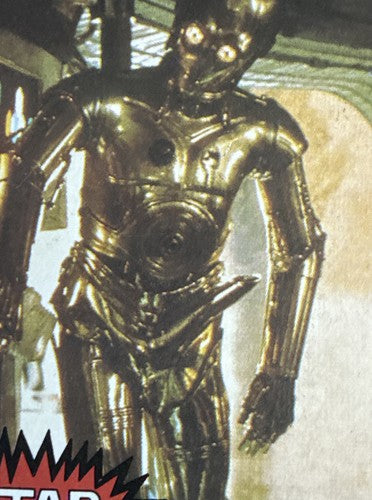 1977 Topps Star Wars C-3PO #207 Golden Rod Error Vintage Trading Card