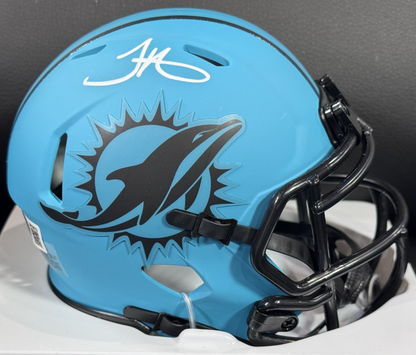 Tyreek Hill Signed Miami Dolphins Riddell Rave Mini Helmet Auto BAS COA