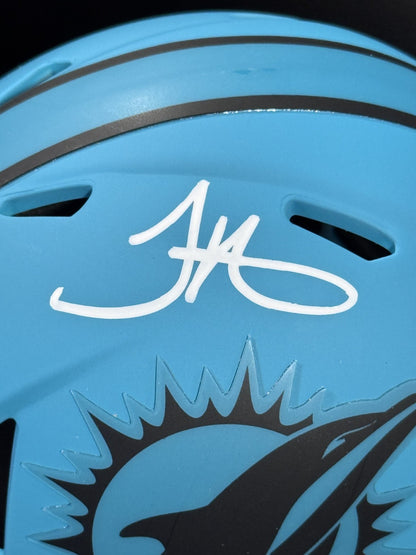 Tyreek Hill Signed Miami Dolphins Riddell Rave Mini Helmet Auto BAS COA
