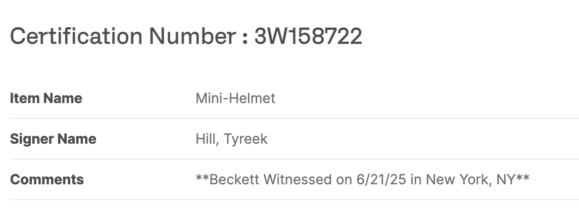 Tyreek Hill Signed Miami Dolphins Riddell Rave Mini Helmet Auto BAS COA