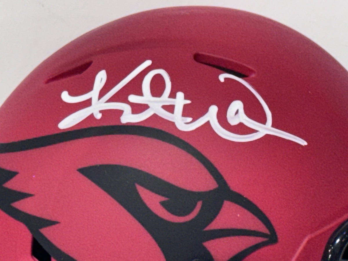 Kurt Warner Signed Arizona Cardinals Riddell Rave Mini Helmet Auto BAS COA HOF