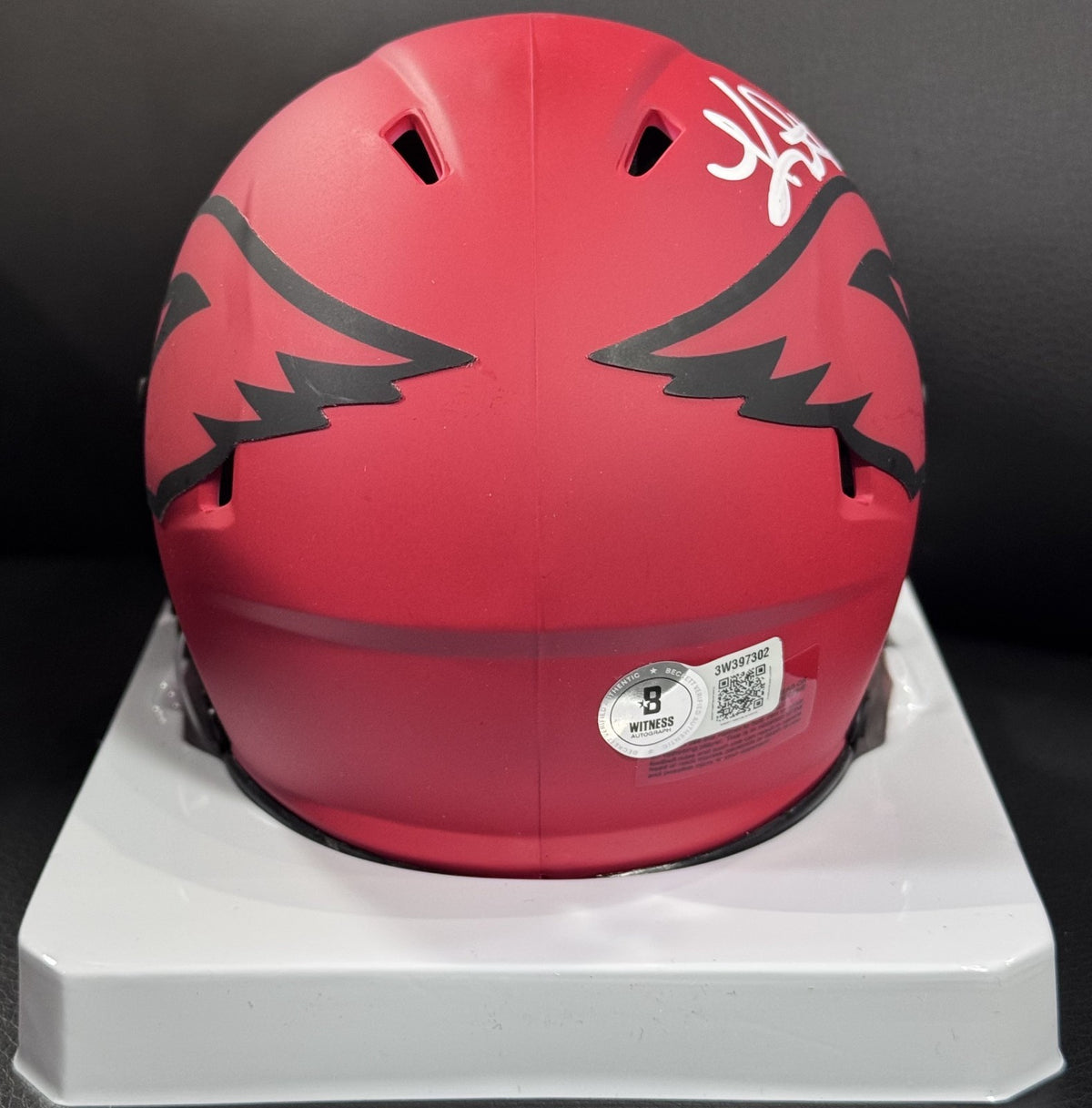 Kurt Warner Signed Arizona Cardinals Riddell Rave Mini Helmet Auto BAS COA HOF