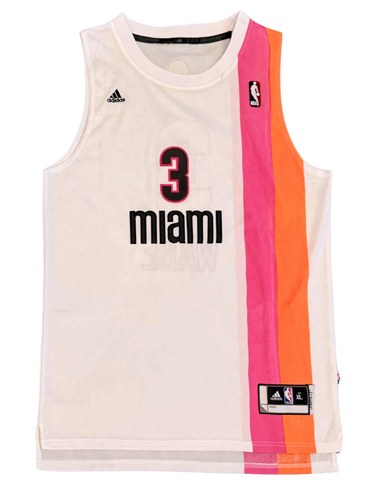 Dwyane Wade Miami Heat 1970/71 "Floridians" #3 Adidas Jersey Size XL Length +2
