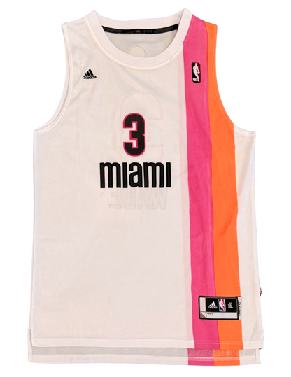 Dwyane Wade Miami Heat 1970/71 "Floridians" #3 Adidas Jersey Size XL Length +2