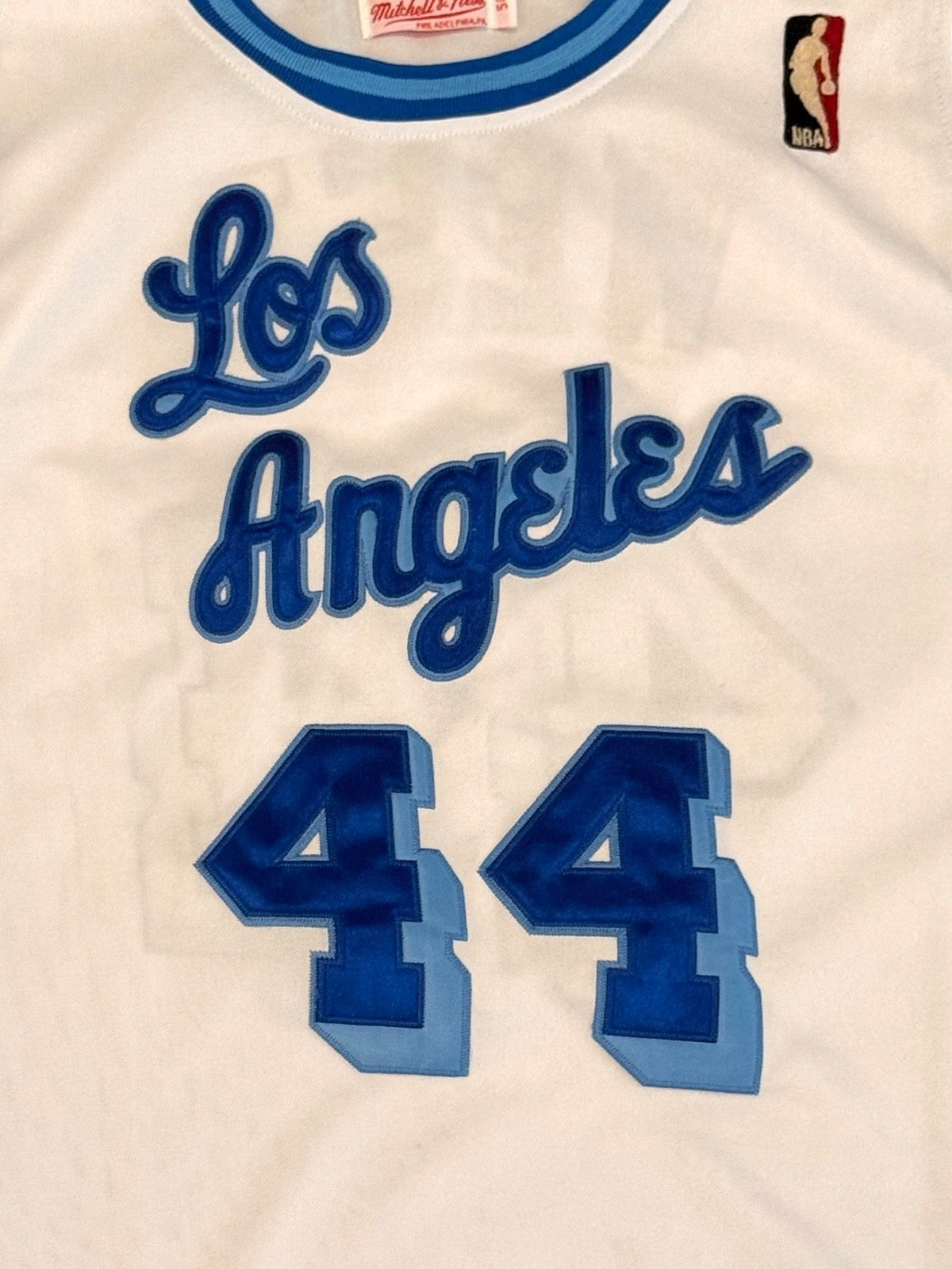Jerry West Los Angeles Lakers #44 Mitchell & Ness Hardwood Classics Jersey sz 54