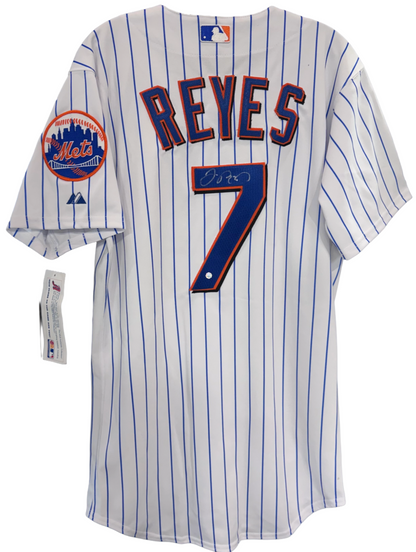 Jose Reyes Signed Official Majestic Authentic Jersey Auto MLB Holo COA NY Mets