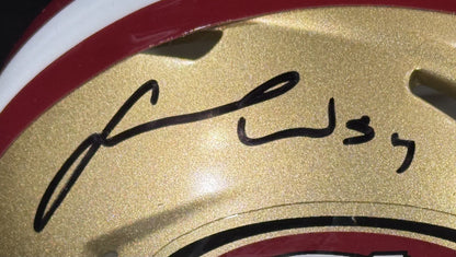 Fred Warner Signed San Francisco 49ers Riddell Mini Helmet Auto BAS COA