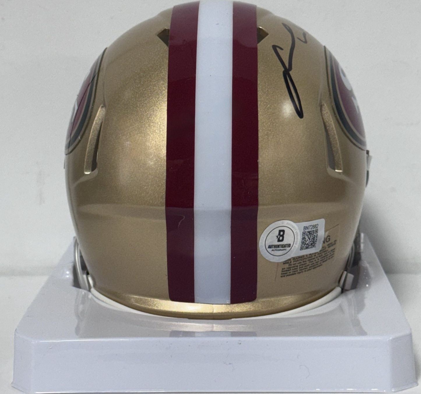Fred Warner Signed San Francisco 49ers Riddell Mini Helmet Auto BAS COA