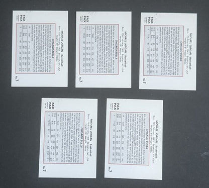 1993 Fax Pax World Of Sport #7 Michael Jordan Basketball Card Lot Of 5 Mint
