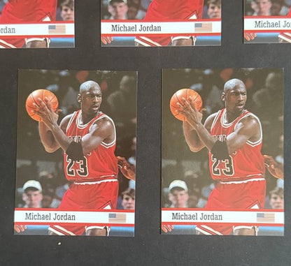 1993 Fax Pax World Of Sport #7 Michael Jordan Basketball Card Lot Of 5 Mint