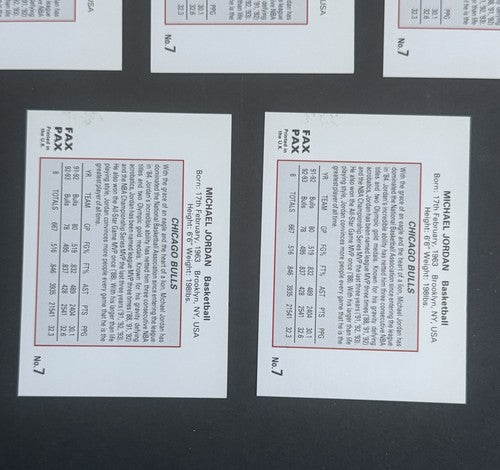 1993 Fax Pax World Of Sport #7 Michael Jordan Basketball Card Lot Of 5 Mint