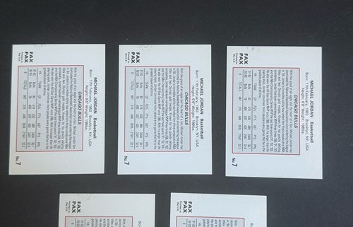 1993 Fax Pax World Of Sport #7 Michael Jordan Basketball Card Lot Of 5 Mint