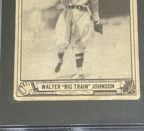1940 Playball Play Ball #120 Walter Johnson Senators HOF SGC 3 Vg Centered Nice