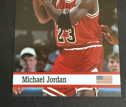 1993 Fax Pax Michael Jordan Card #7 Chicago Bulls HOF W/ Usa Flag Mint