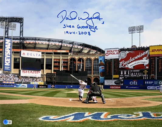 David Wright Signed 16x20 Photo Framed NY Mets Shea Goodbye 1964-08 Auto BAS COA