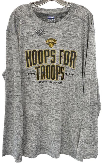 Karl Anthony Towns Signed Game Used 25 2026 Hoops For Troops Shirt NY Knicks Coa