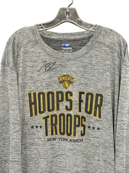Karl Anthony Towns Signed Game Used 25 2026 Hoops For Troops Shirt NY Knicks Coa