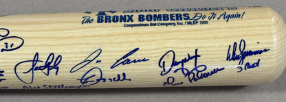 2000 World Series Yankees Team Signed Bat /26 3 Peat Auto Rivera Jeter MVP JSA